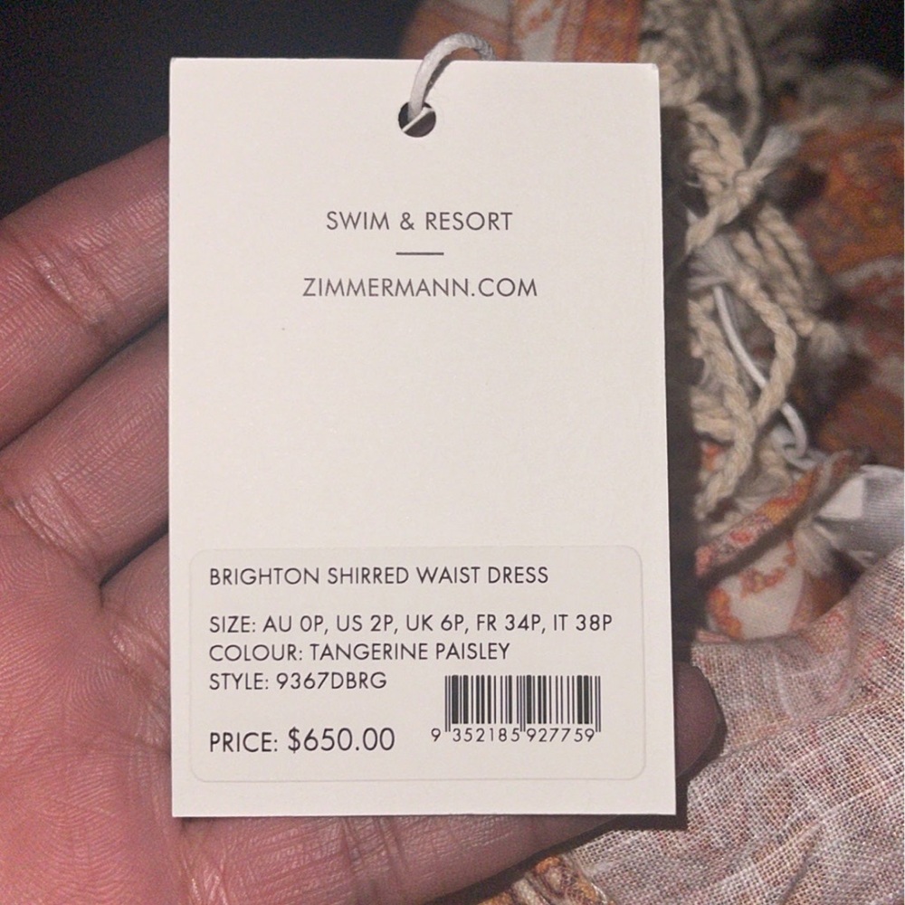 Authentic Zimmermann Brighton Shirred waist dress - Picture 6 of 7